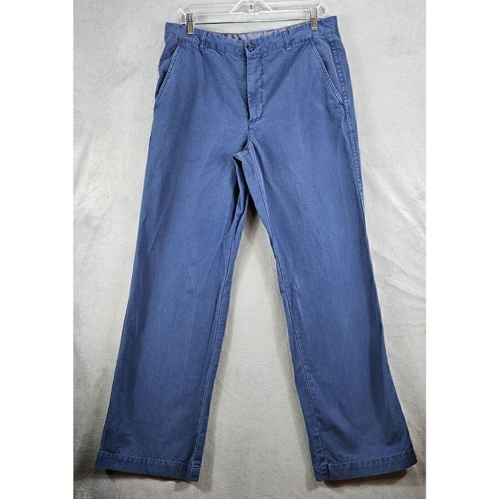 Le Tigre Pants Mens Size 34Wx34L Blue Straight Leg Chino Flat Front